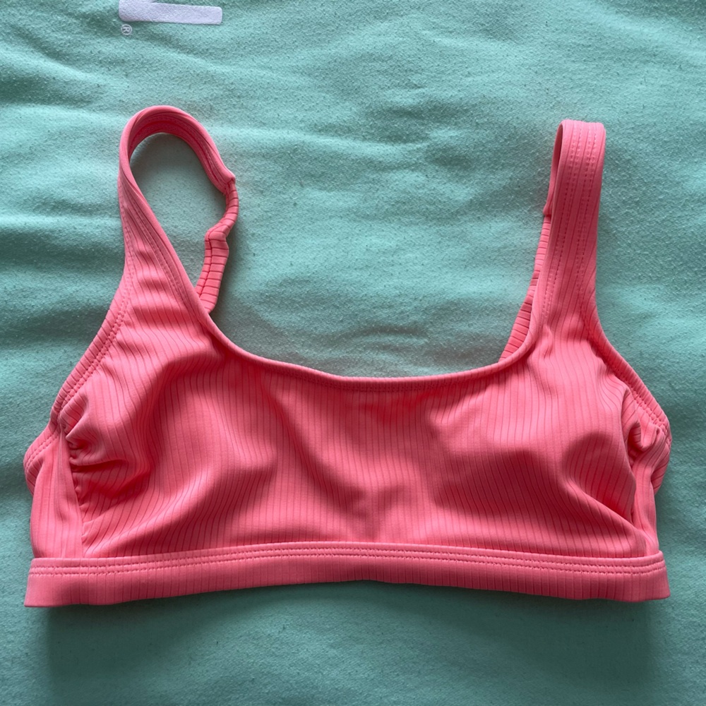 Pink bikini top, from target size medium in women’s.